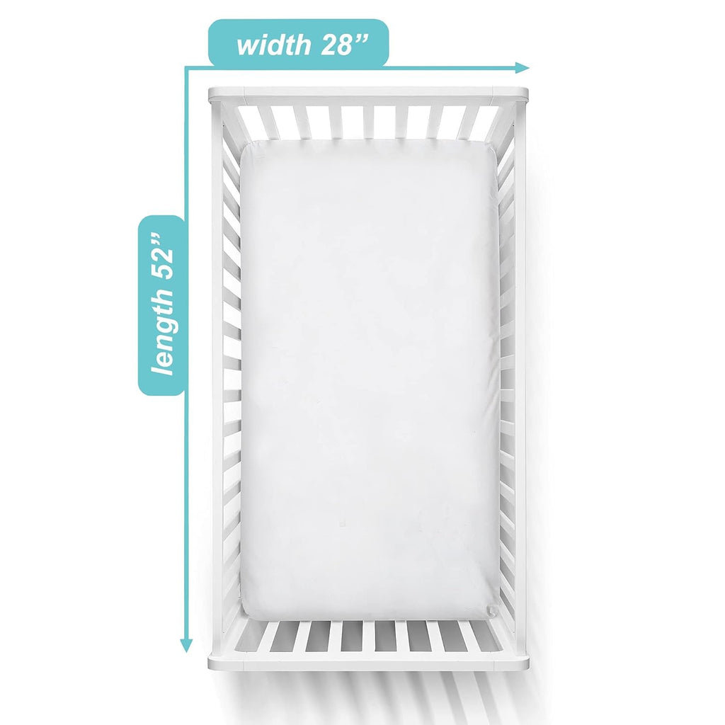 3 Pack White Fitted Crib Sheets 52x28" S72129