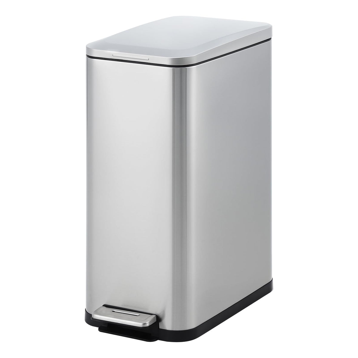 50L Slim Stainless Steel Step Trash Can with Soft-Close Lid J331