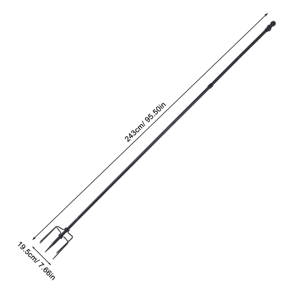 Stainless Steel In Ground Flag Pole with 5 Prongs Base H5487