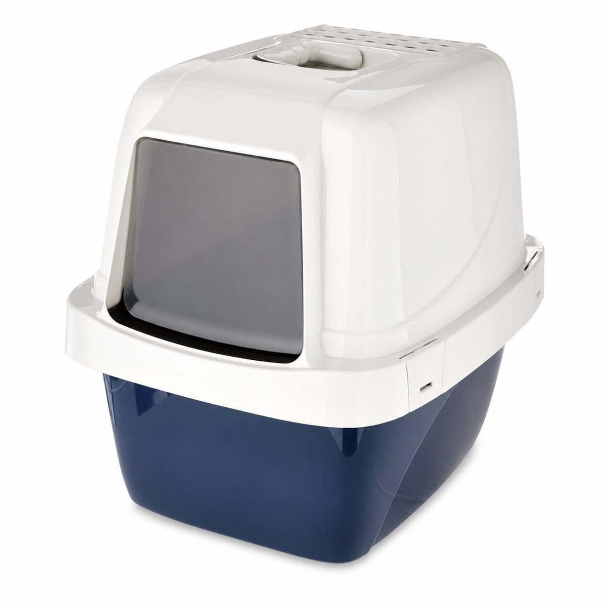 Blue Hooded Enclosed Cat Litter Box with Pan & Odor Filter A1095