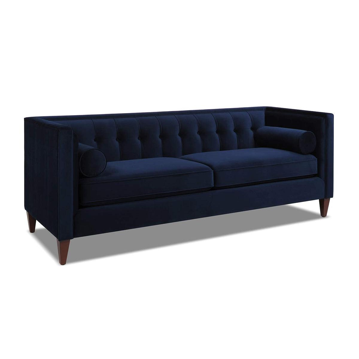 Dark Navy Blue Performance Velvet Tufted Sofa H69820