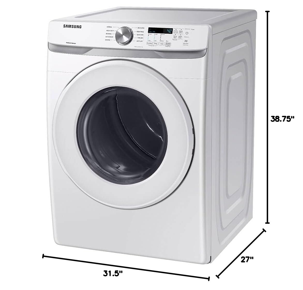 7.5 cu. ft. Front Load Gas Dryer with Sensor Dry, White E77716