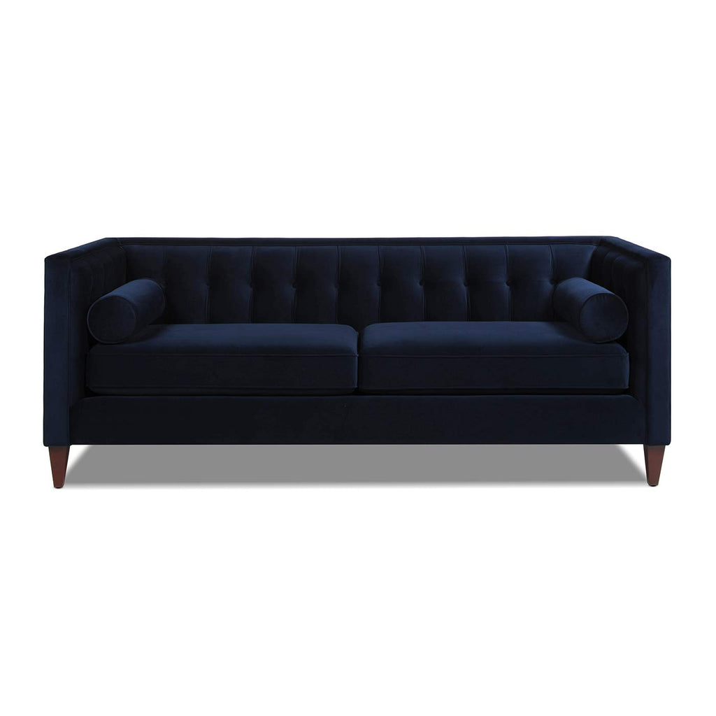 Dark Navy Blue Performance Velvet Tufted Sofa H69820