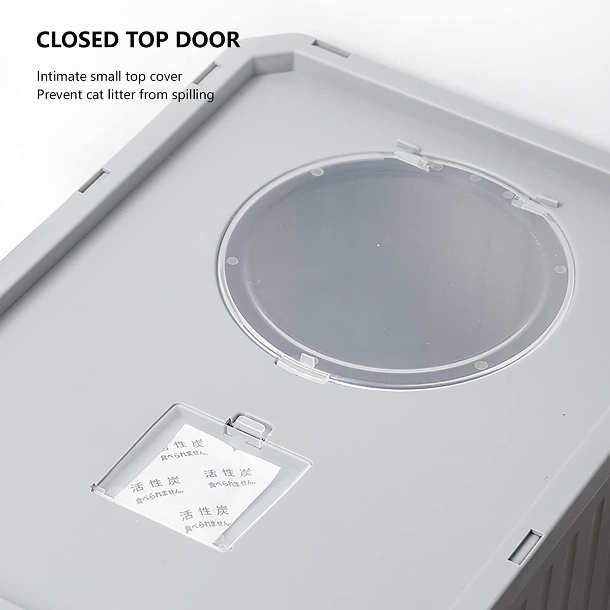 Foldable Top Entry Cat Litter Box with Lid and Scoop A969453