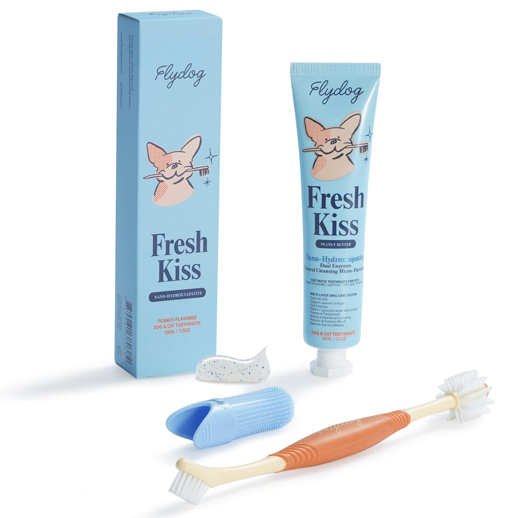 Dog Tooth Brushing Kit with 360° Toothbrush & Silicone Finger Brush Z522