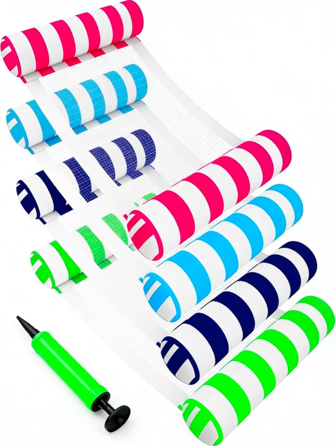4 Pack Inflatable Pool Floats Adult Size Water Hammock R952652