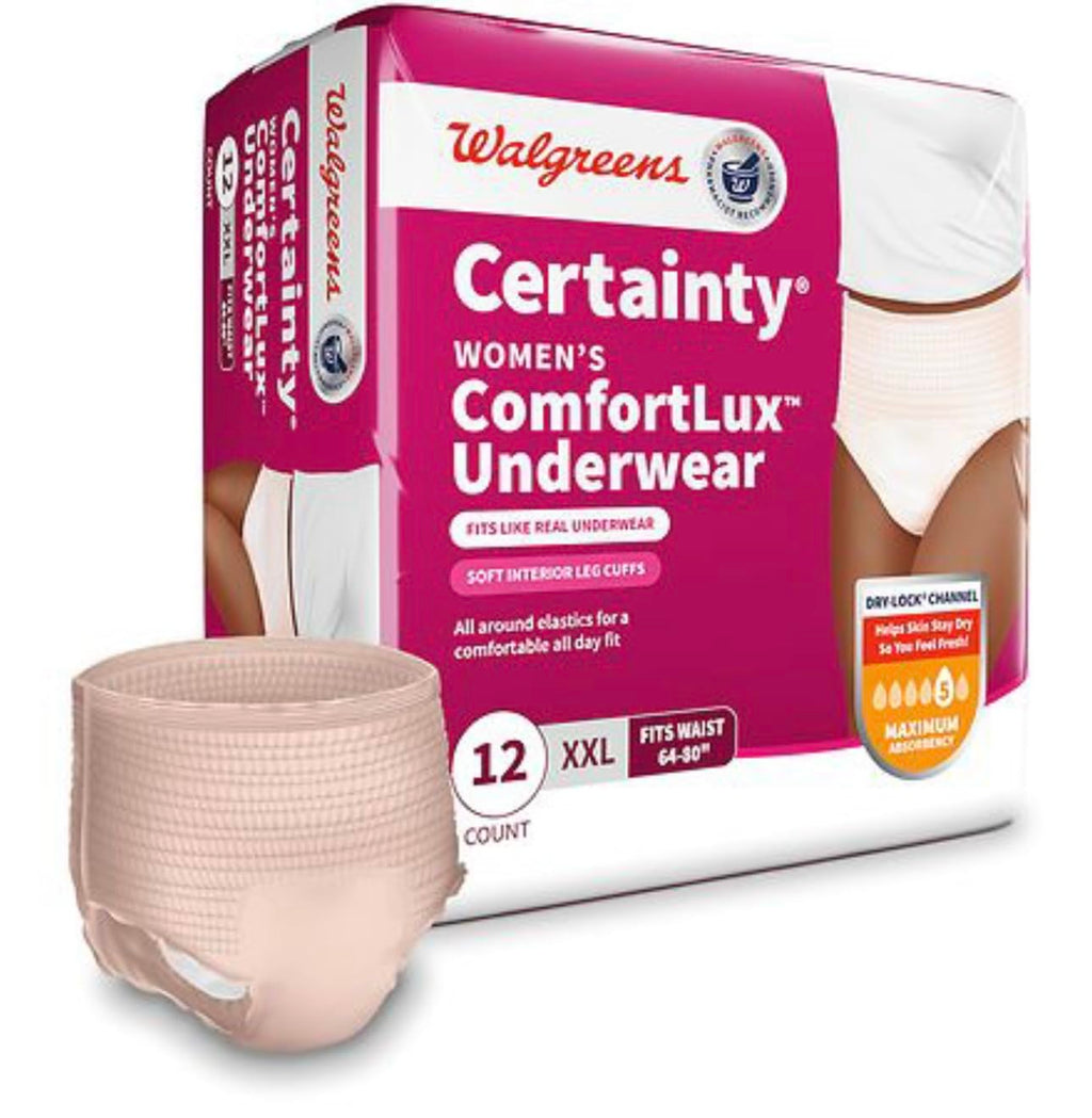 Women's Maximum Absorbency Underwear, XXL, 12 Count I85158