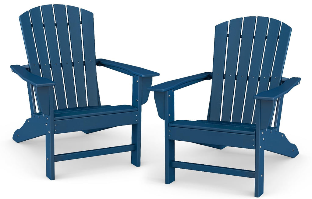 Oversized Adirondack Chairs Set of 2 Blue F610