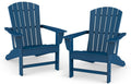 Oversized Adirondack Chairs Set of 2 Blue F610