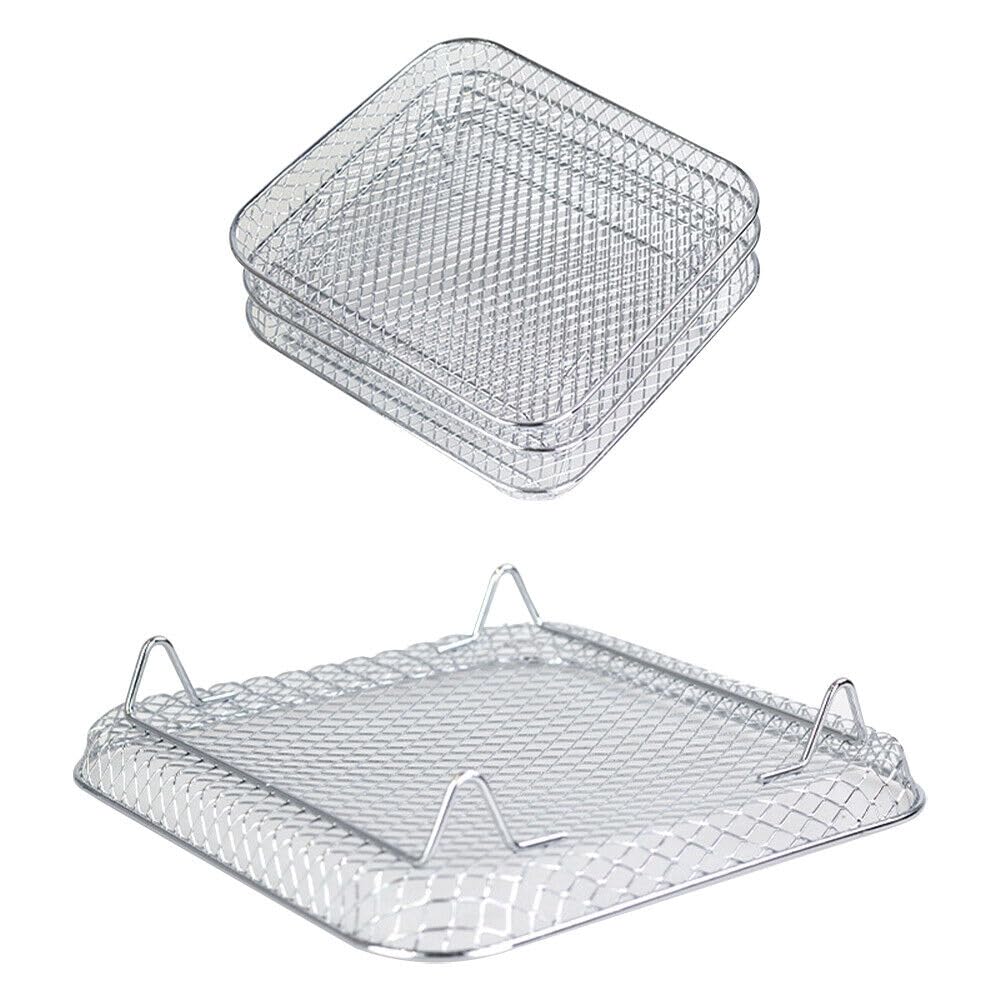 7 Inch Stackable Stainless Steel Air Fryer Rack, 3 Pcs Q12001