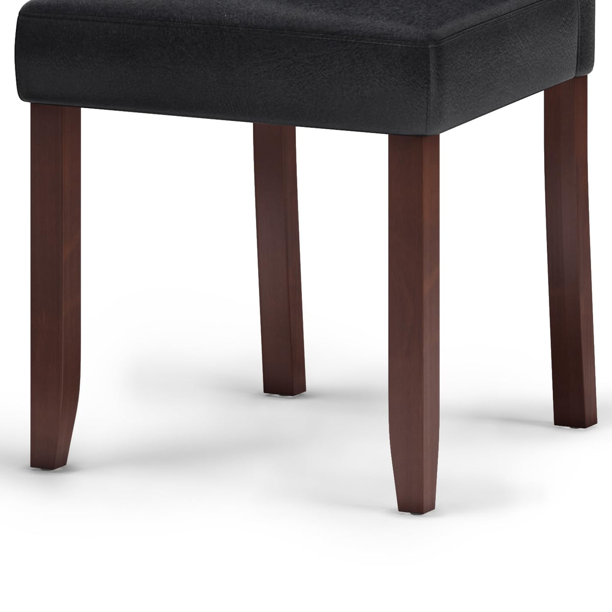 Vegan Leather Parsons Dining Chairs Black Set of 2 U6272