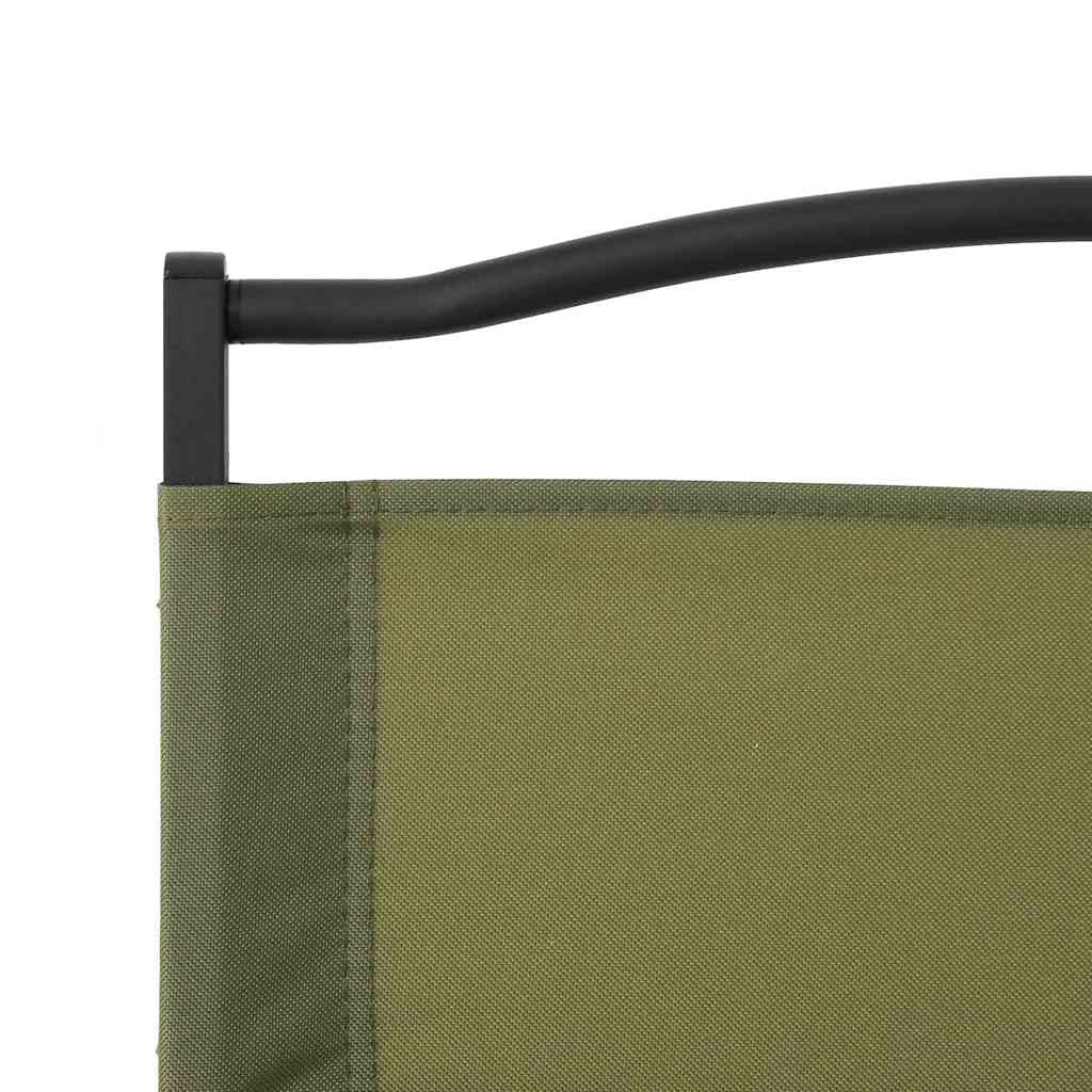 Camping Chairs 2 pcs Green Oxford Fabric Folding L1553