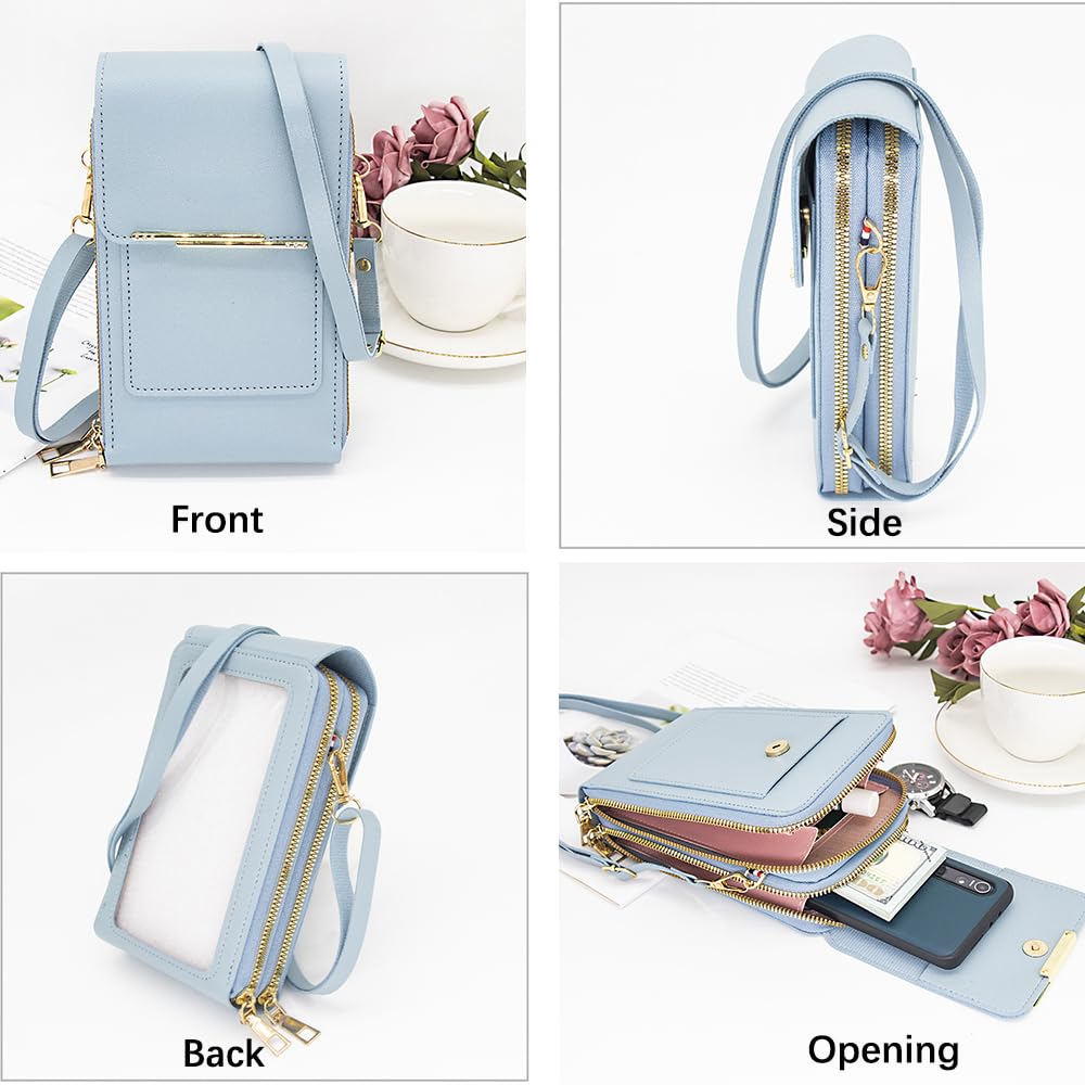 Anti-Theft Leather Crossbody Bag Y588614