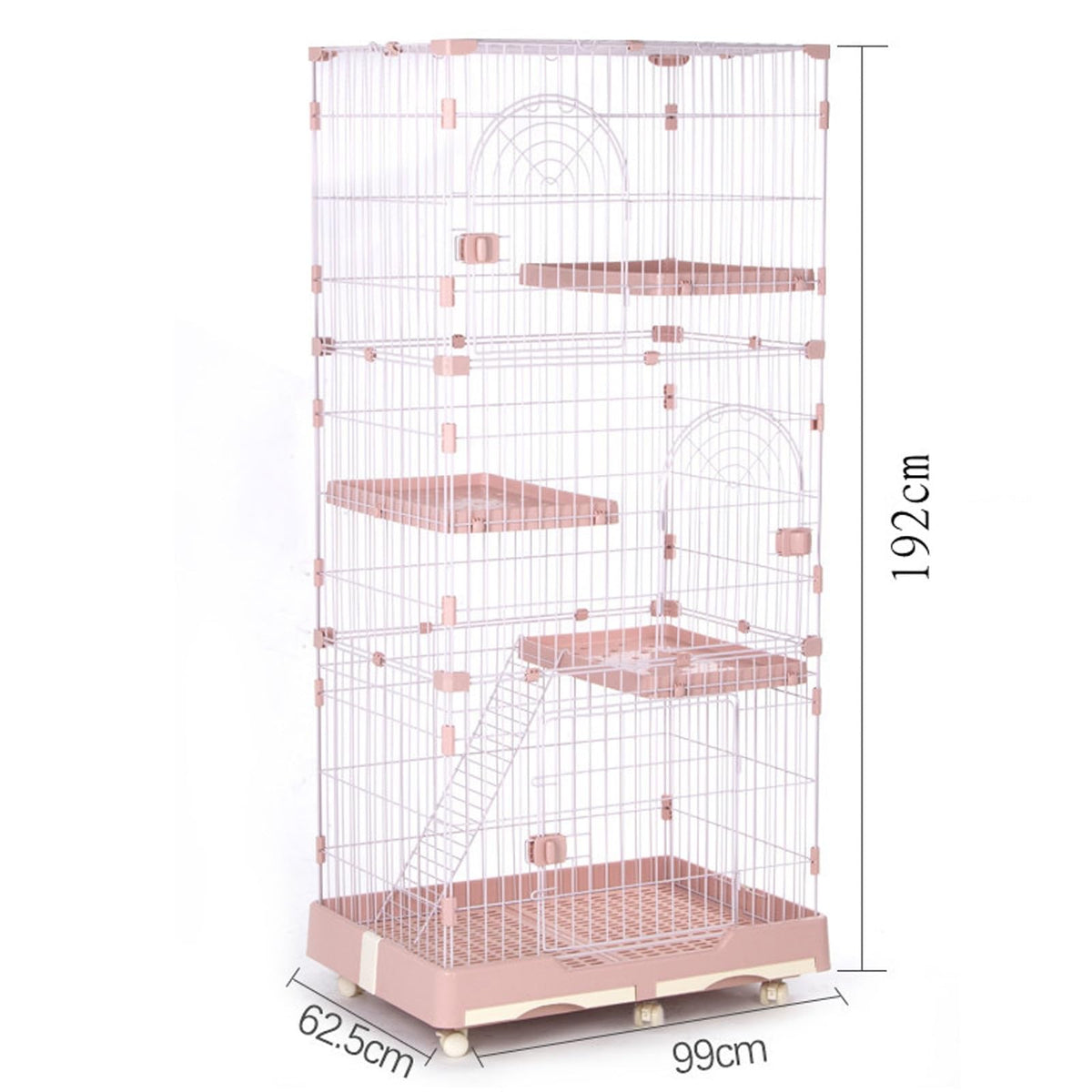 Foldable 4 Tier Large Detachable Cat Cage with Hammock D738