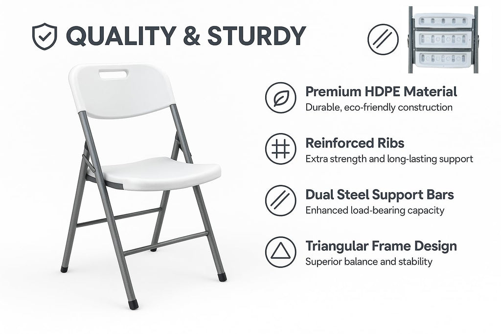 White Folding Chair Set of 50 N693