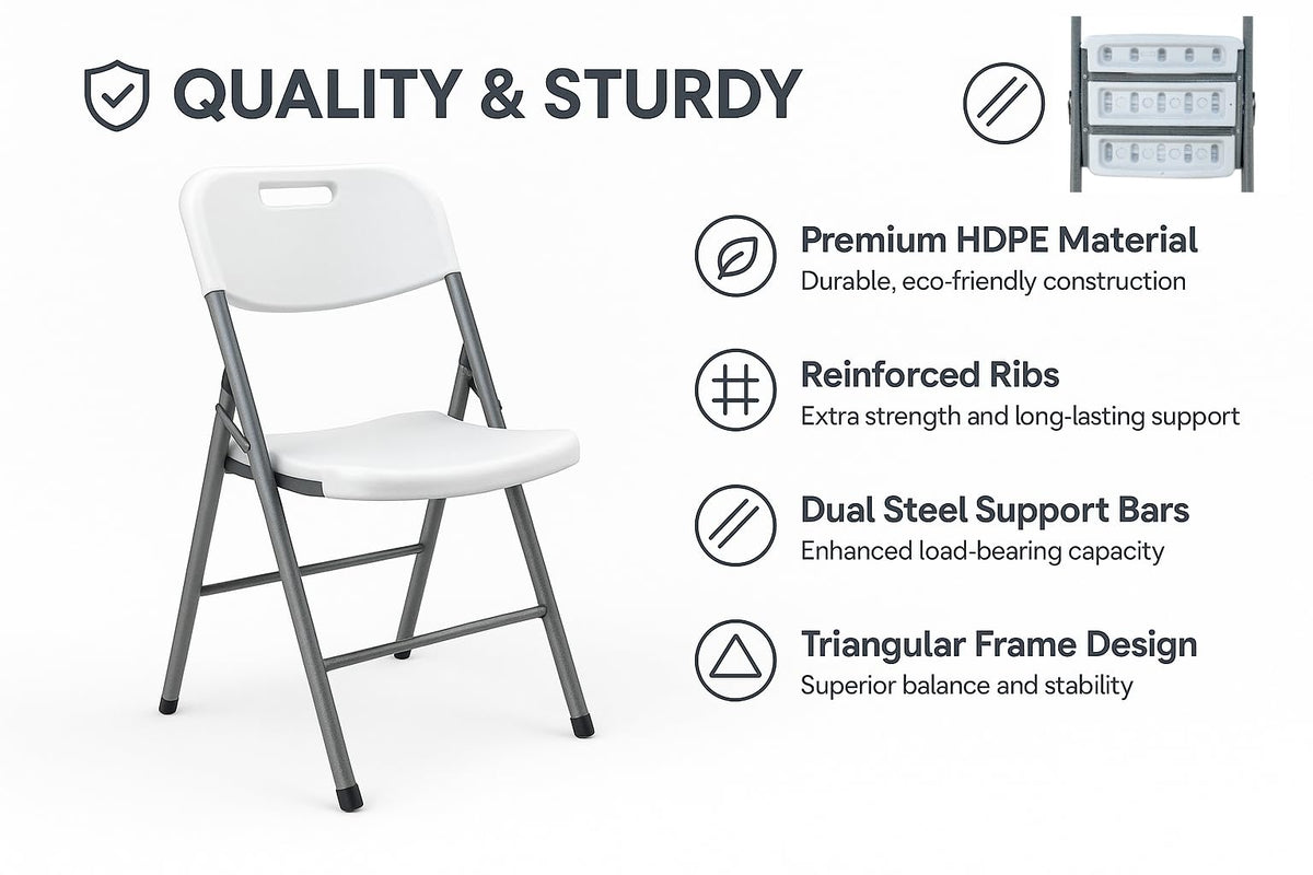 White Folding Chair Set of 50 N693