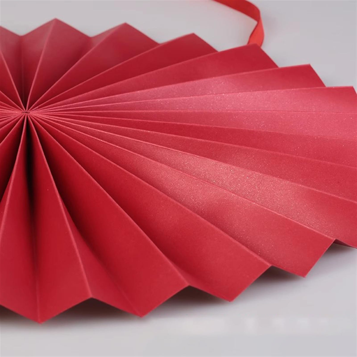 Handmade Hanging Folding Paper Fan Green 32'' G961301