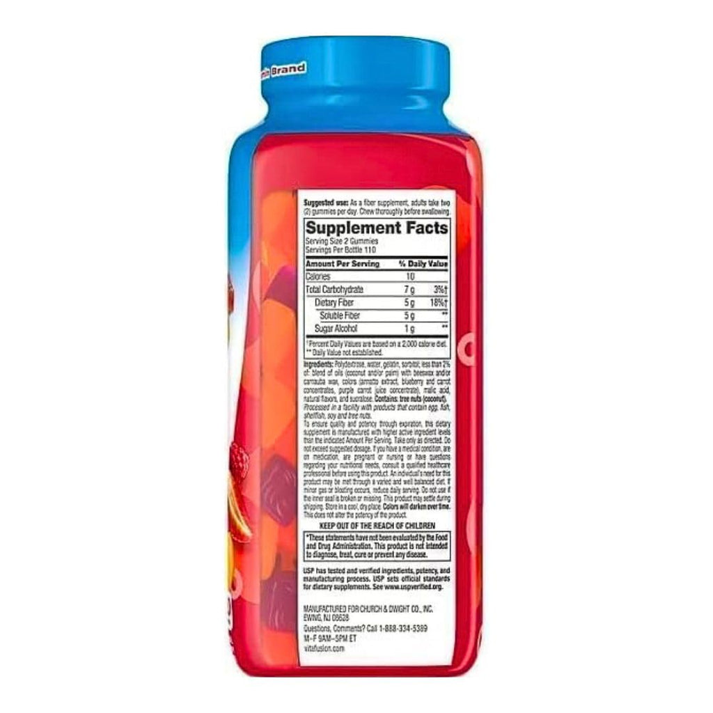 Sugar Free Peach Raspberry BlackBerry Fiber Gummies 220 Count 2 Pack N8195