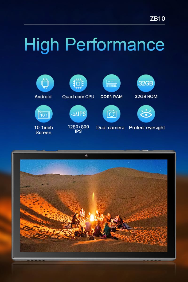 10 inch Android Tablet 8GB RAM 32GB ROM Gray I43377