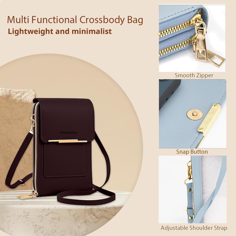 Anti-Theft Leather Crossbody Bag Y588614