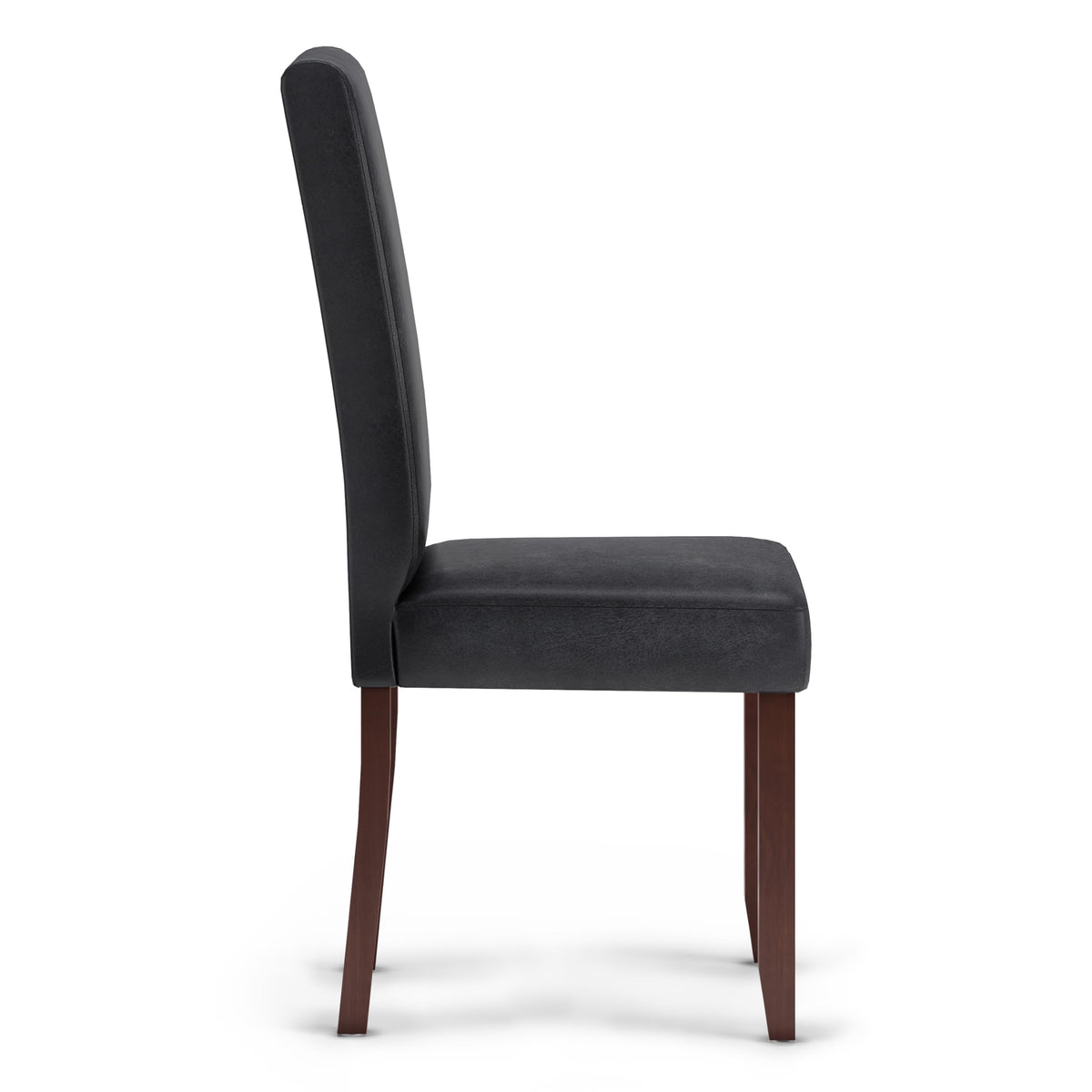 Vegan Leather Parsons Dining Chairs Black Set of 2 U6272