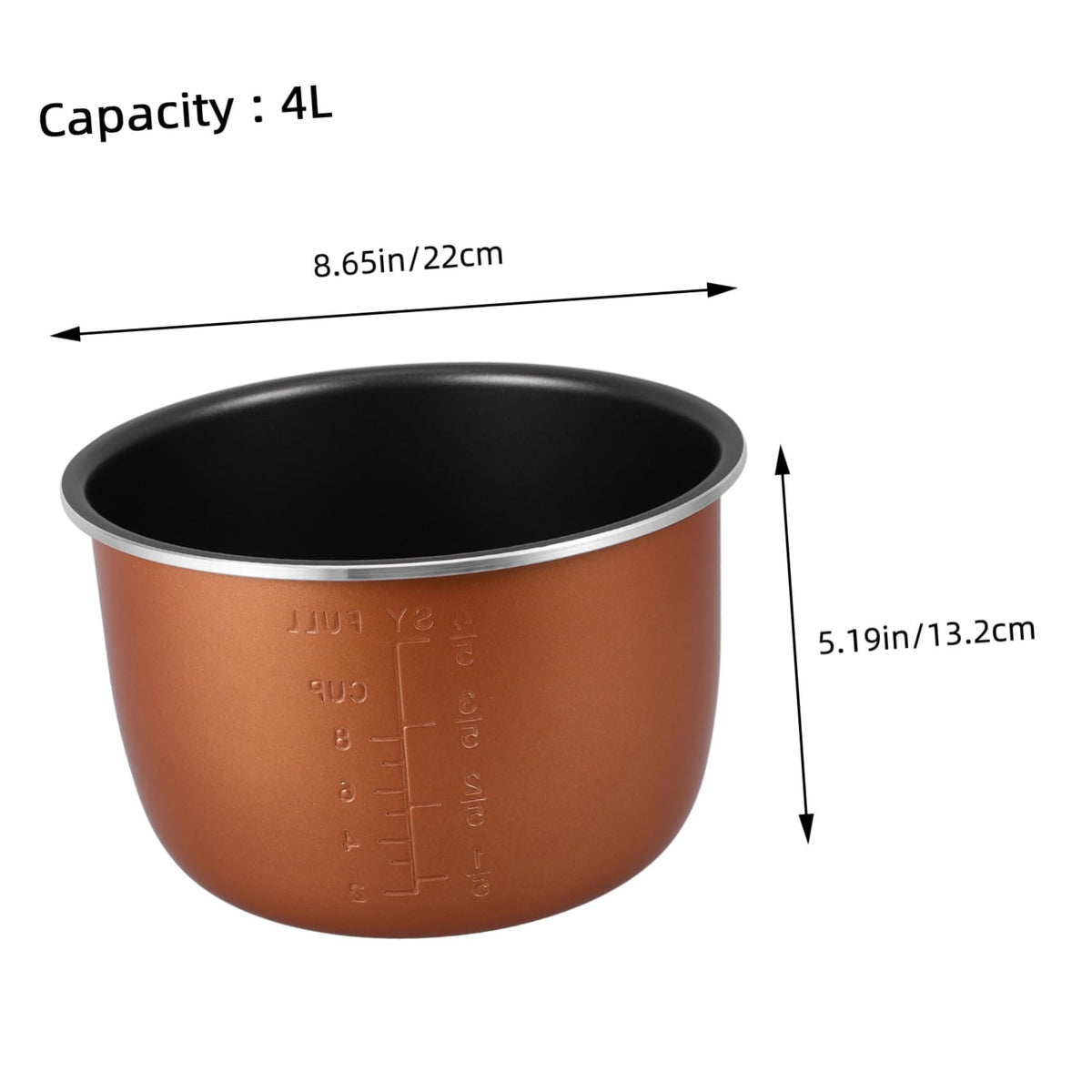 Aluminum Alloy Non Stick Electric Pressure Cooker Inner Pot W990