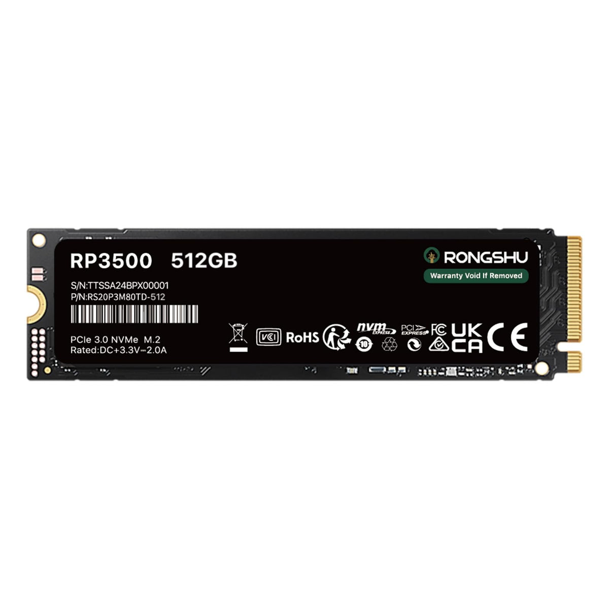 512GB NVMe M.2 PCIe Gen 3×4 Internal SSD D487