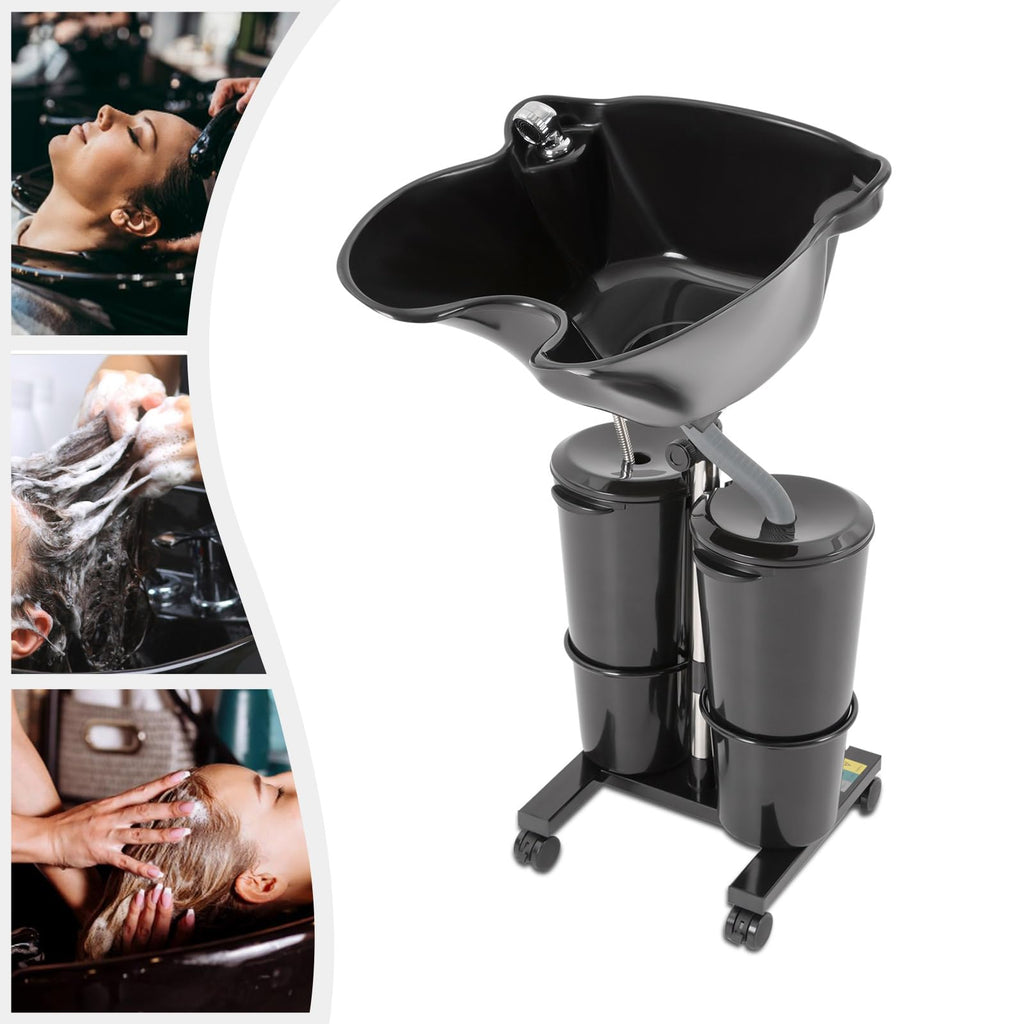 Portable Shampoo Bowl with Electric Pump & 2 Buckets I118211