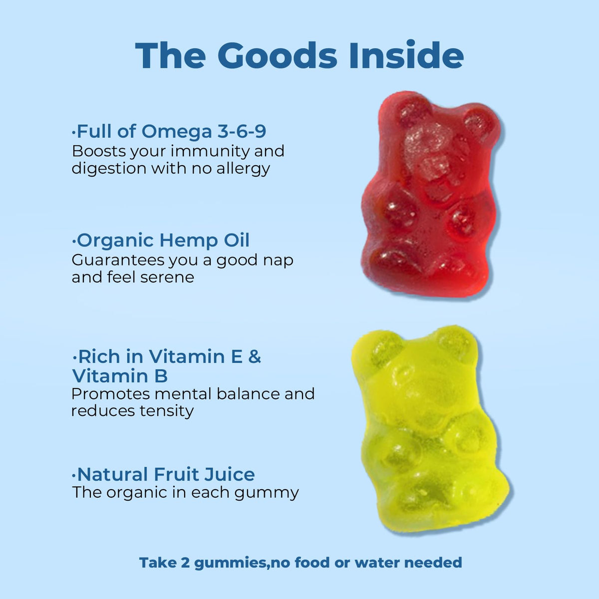 Hemp Gummies Extra Strength Natural Hemp Oil Extract J3897