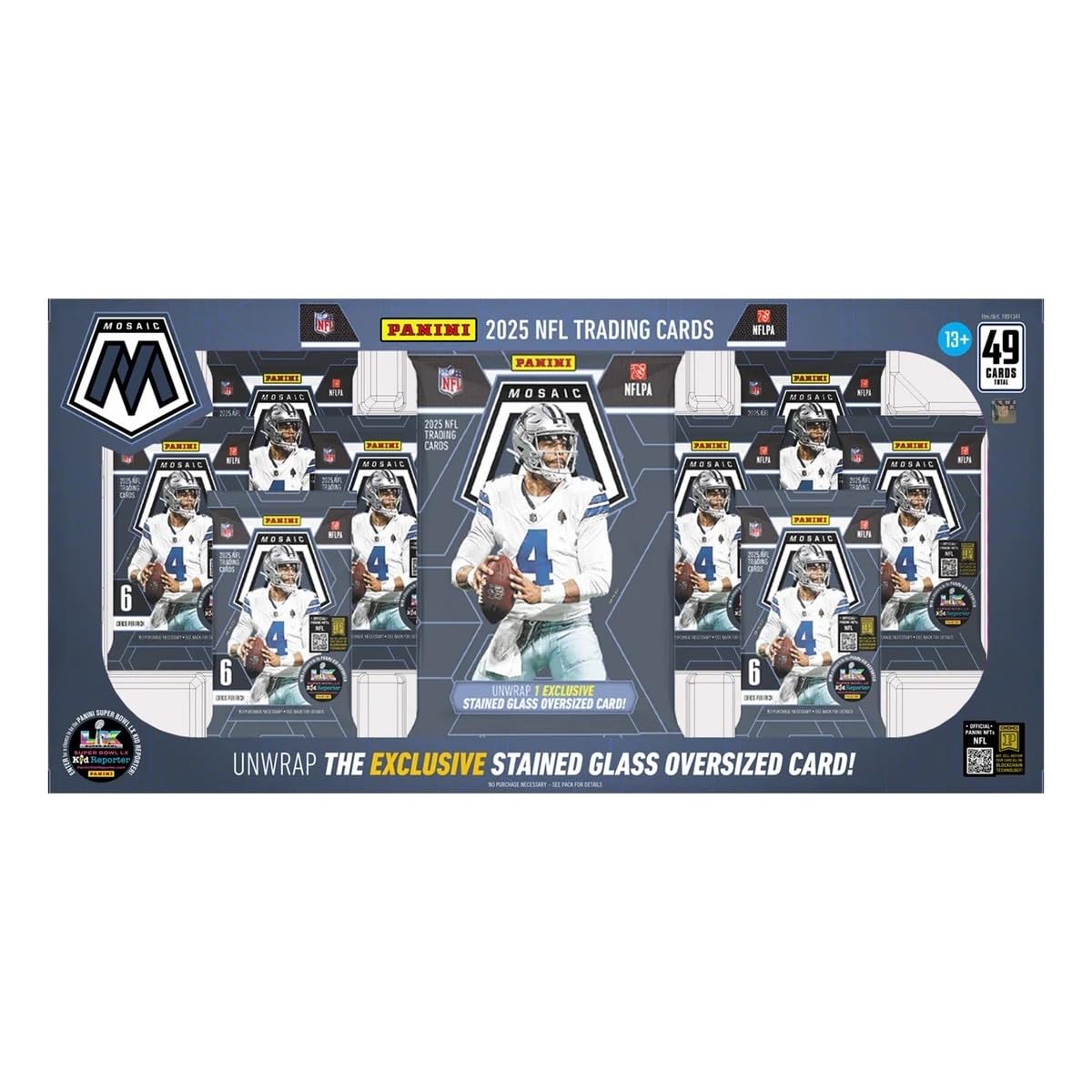2025 Mosaic Football Trading Card Box Oversized Card M2876