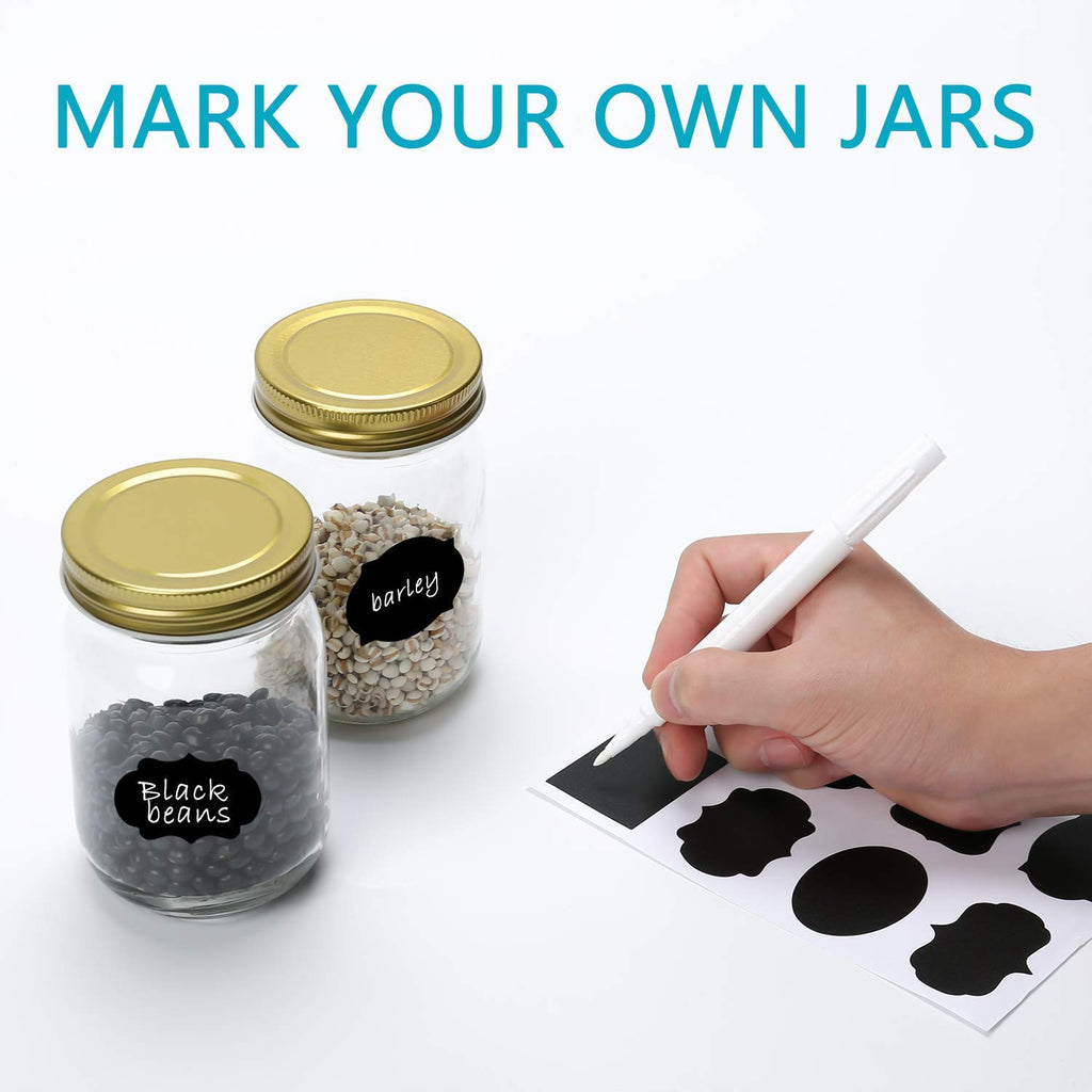 12 oz Glass Jars With Lids, Set Of 20 K34862