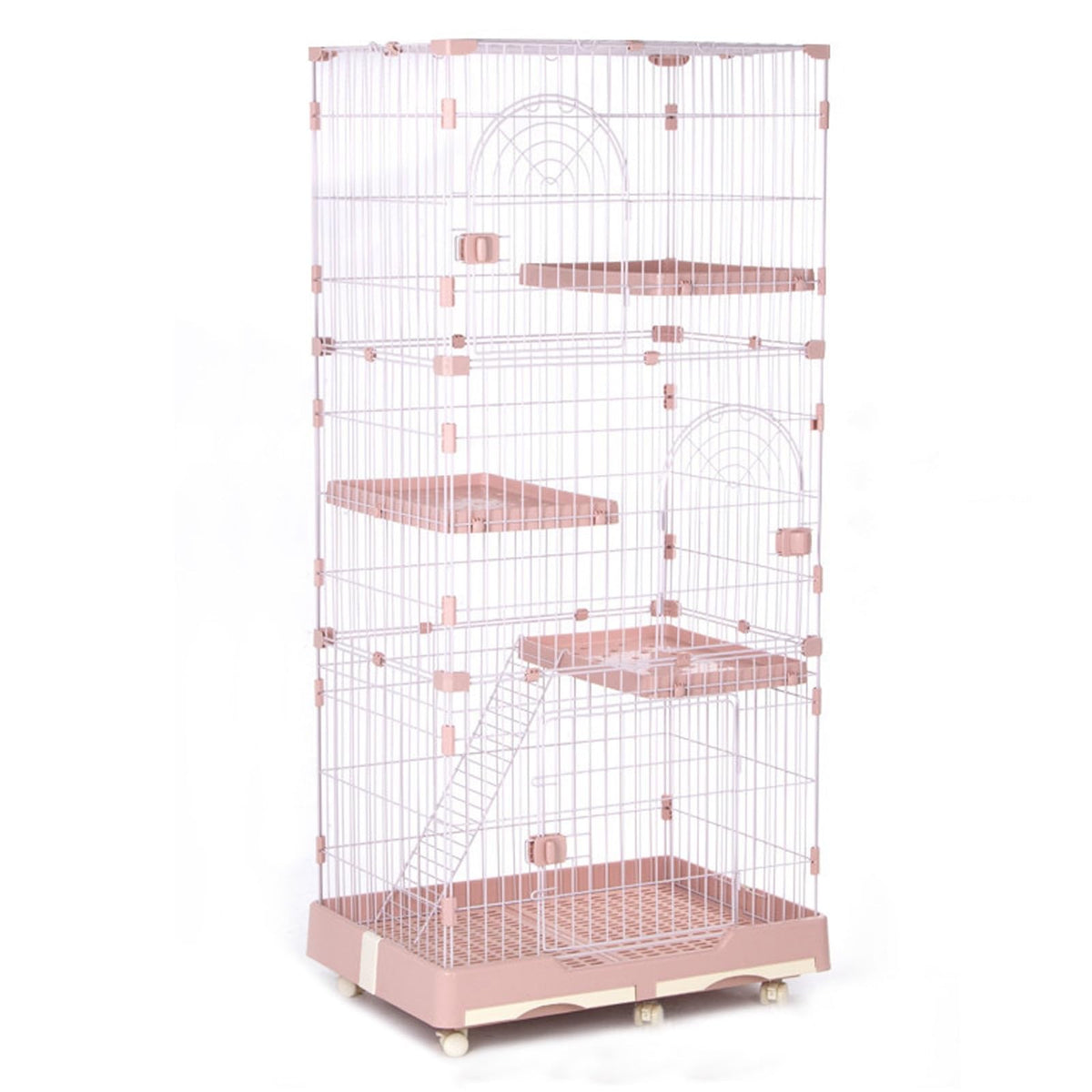 Foldable 4 Tier Large Detachable Cat Cage with Hammock D738