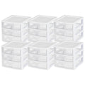 White Plastic 3 Drawer Desktop Storage Unit J2637