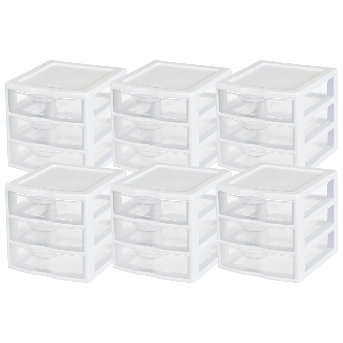 White Plastic 3 Drawer Desktop Storage Unit J2637