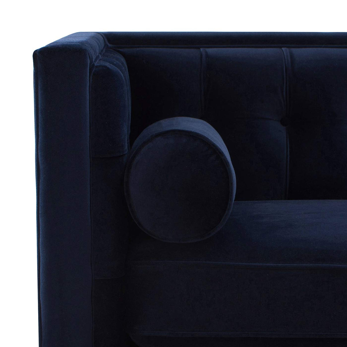 Dark Navy Blue Performance Velvet Tufted Sofa H69820