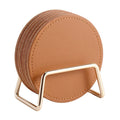 PU Leather Coasters with Cork Base G973