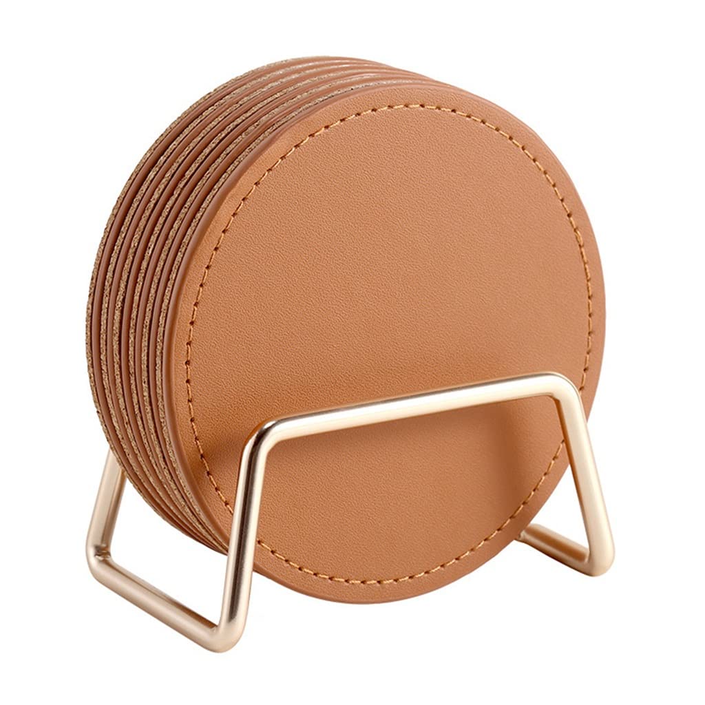 PU Leather Coasters with Cork Base G973