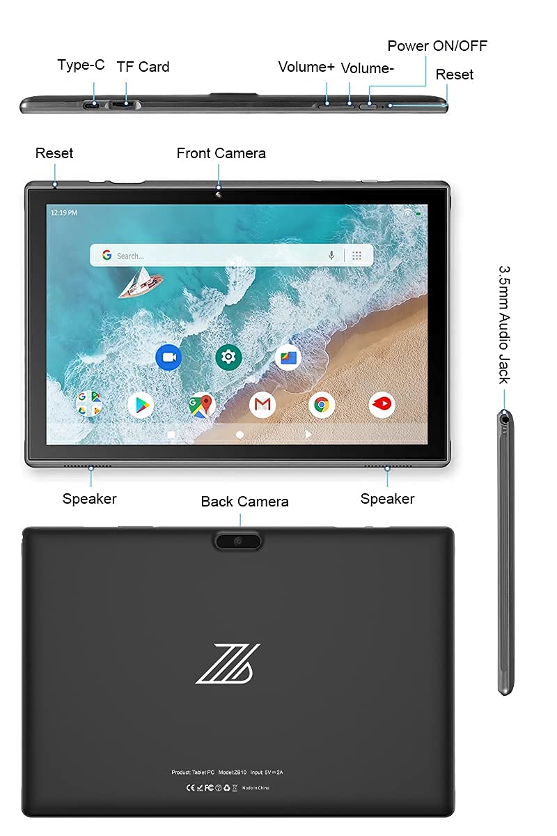 10 inch Android Tablet 8GB RAM 32GB ROM Gray I43377
