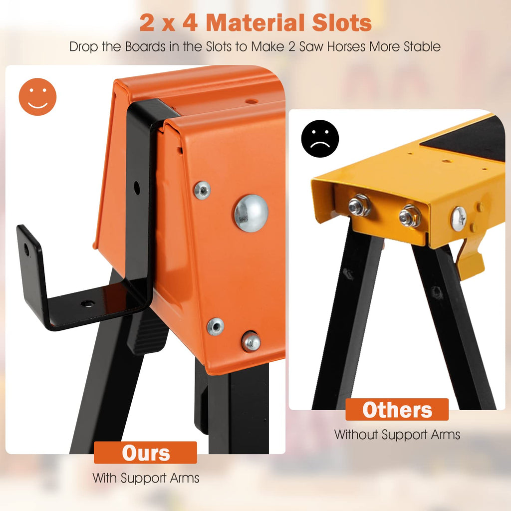 2 Pack Portable Foldable Saw Horses B50112