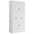 White Kitchen Pantry Storage Cabinet X495