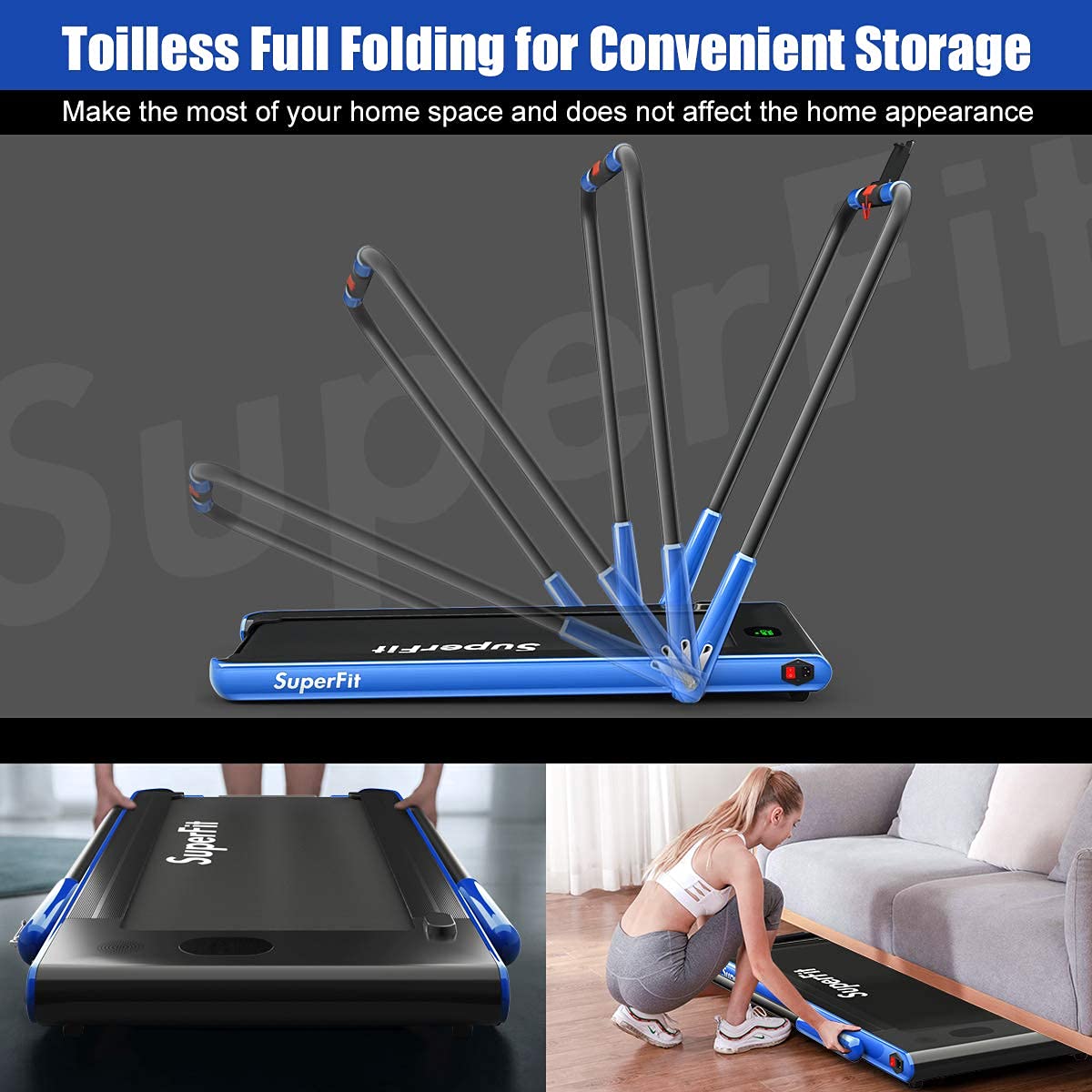 2 in 1 Folding Treadmill Z782671