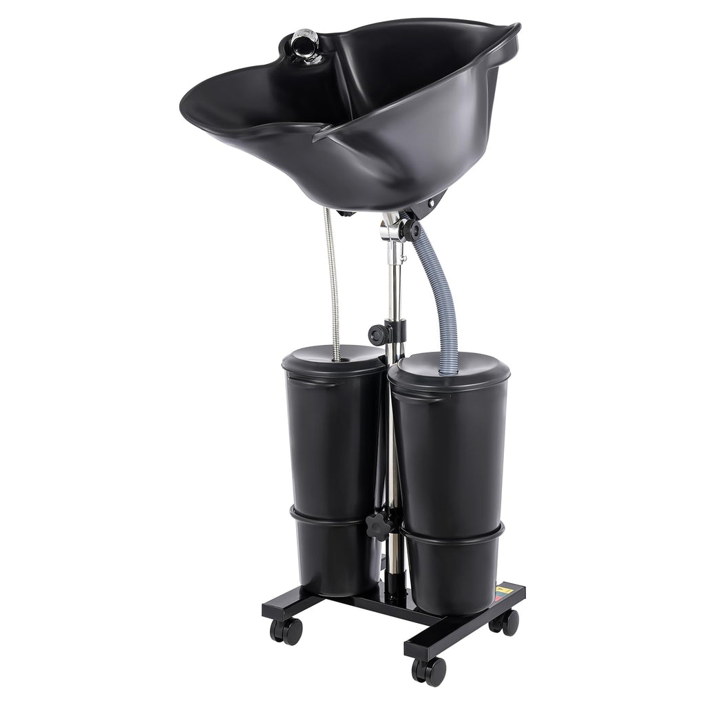 Portable Shampoo Basin with 2 Buckets and Electric Pump S575