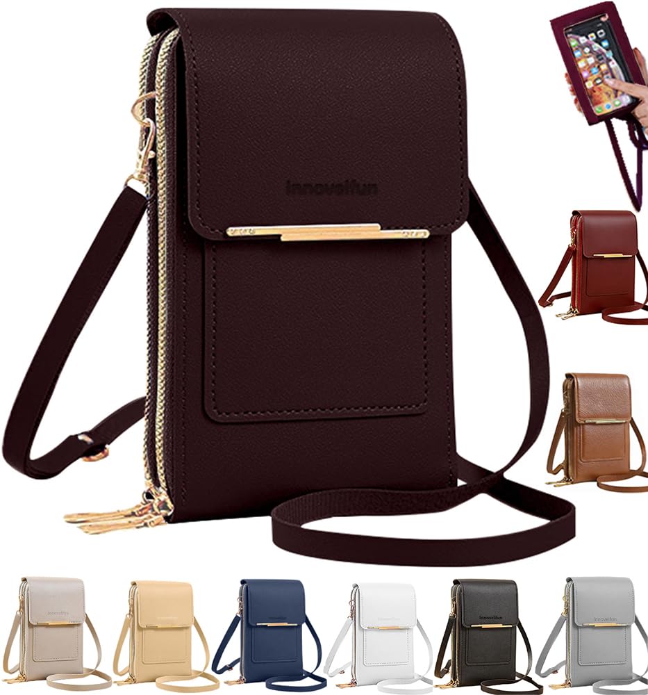 Anti-Theft Leather Crossbody Bag Y588614