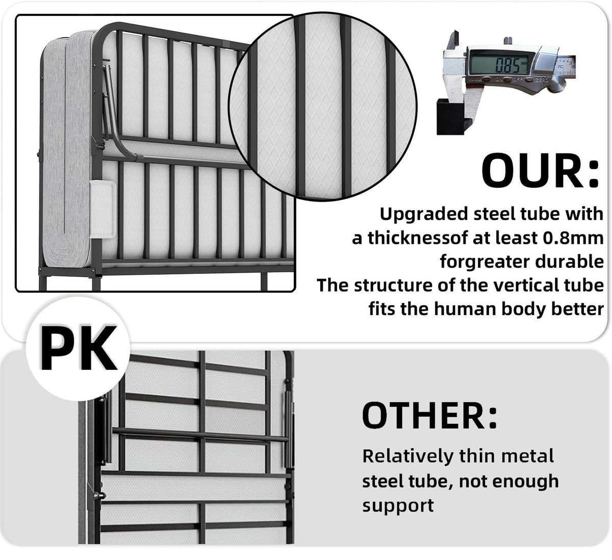 Folding Bed with Mattress U40218