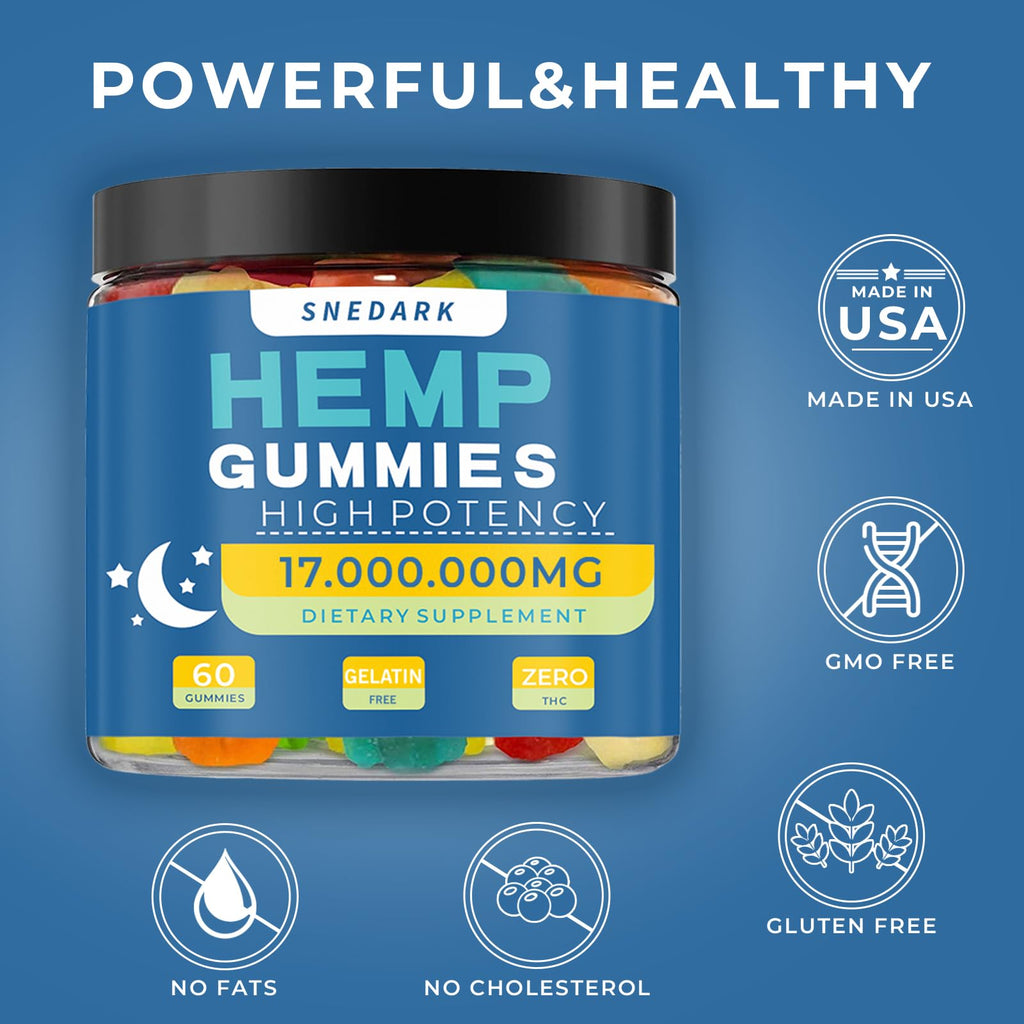 Hemp Gummies Extra Strength Natural Hemp Oil Extract J3897