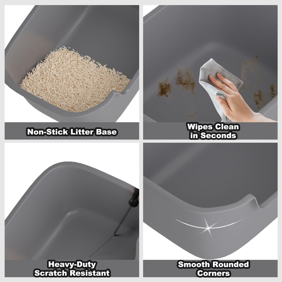 Large High Sides Cat Litter Box H98853