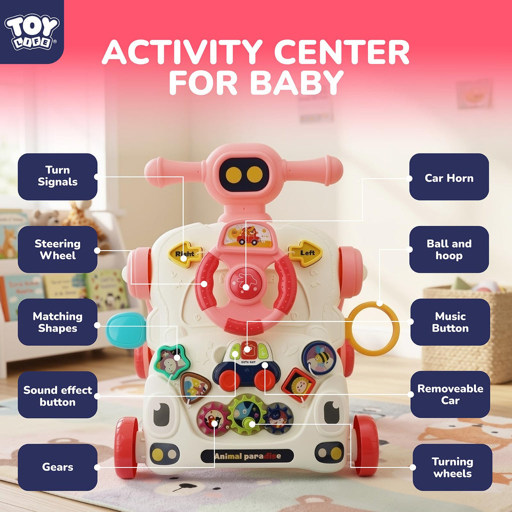 3-in-1 Baby Push Walker Sit to Stand Activity Table R299387