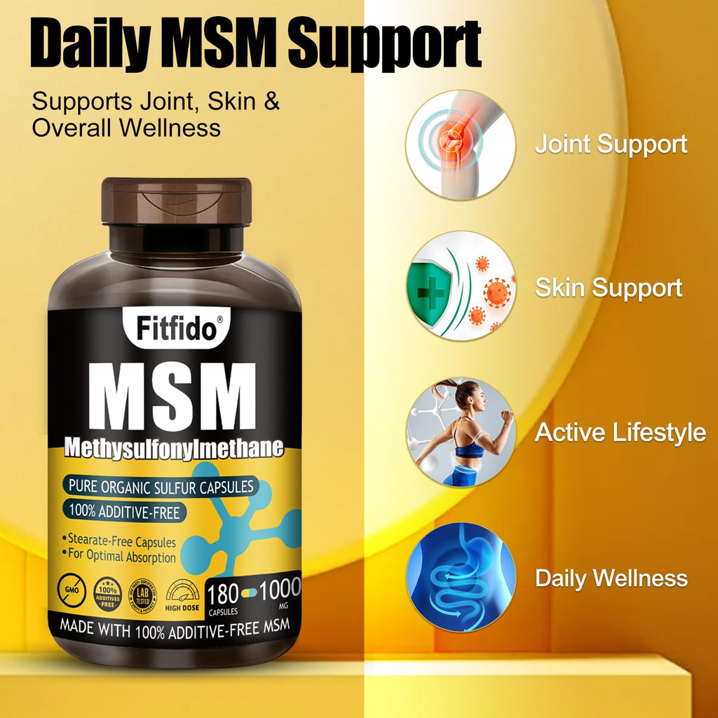 MSM Capsules 1000mg 180 Count E519649