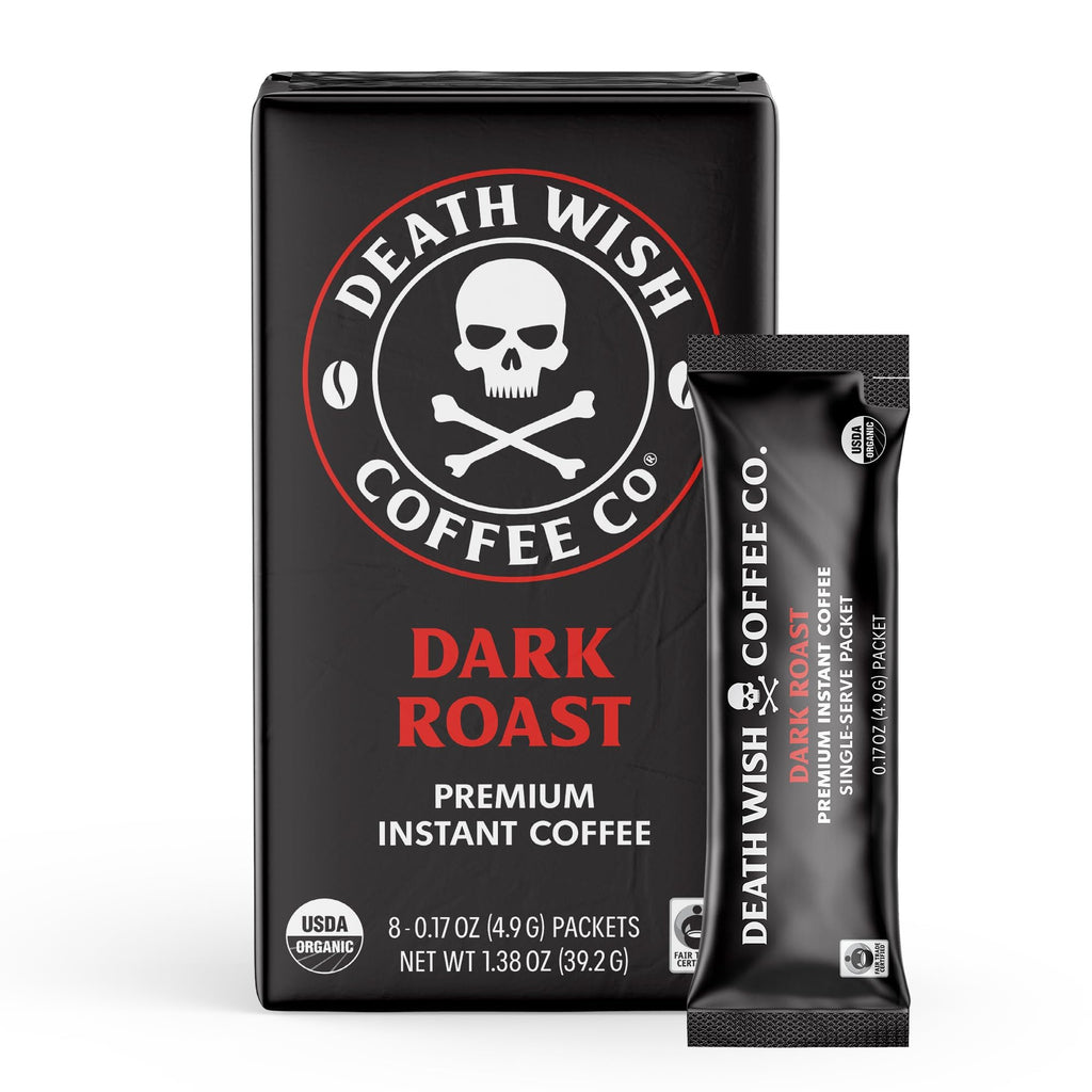 Instant Dark Roast Coffee Packets, 8 Count R545665