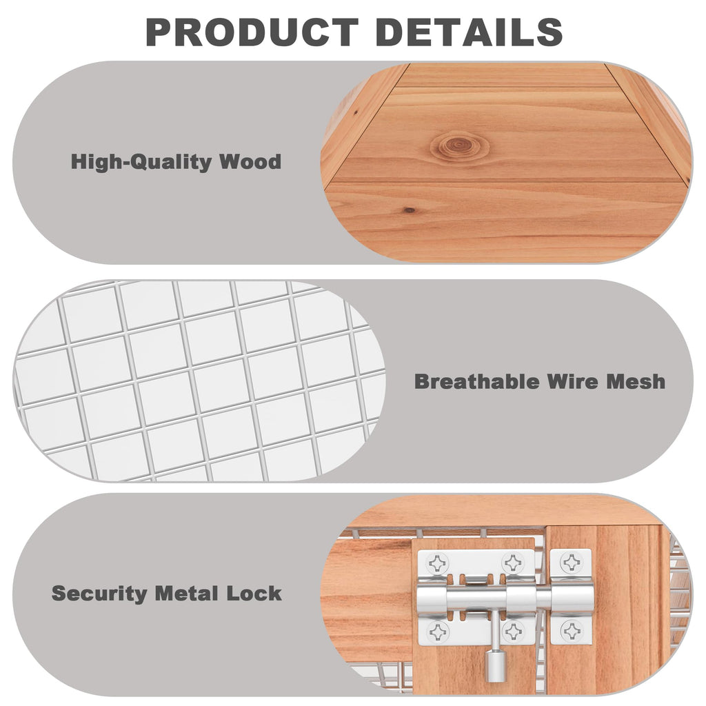 Wooden Chicken Coop and Rabbit Hutch E306001